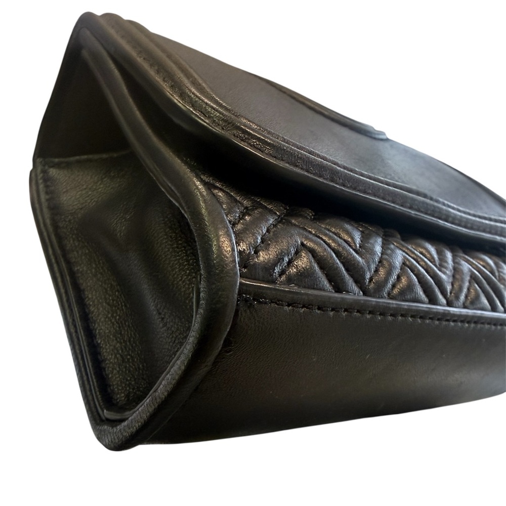 Tory Burch Micro Fleming Convertible Crossbody/Shoulder Black Leather Bag - Picture 6 of 10